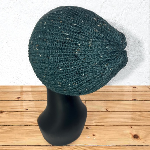 Handmade Alpaca Tweed Knit Beanie Handcrafted Unisex Hat Loch Ness - Picture 7 of 10